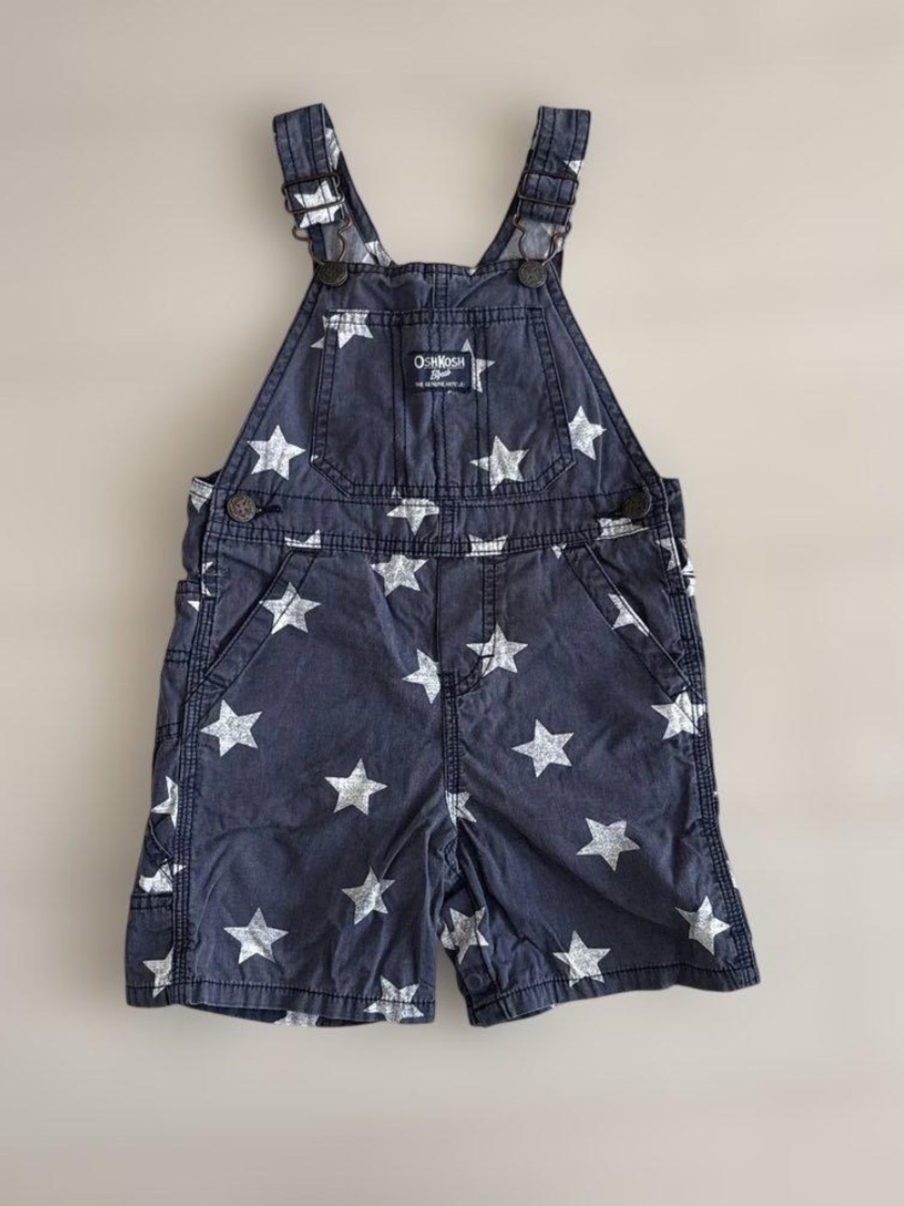OshKosh B'Gosh Toddler Cotton Star Overalls Shorts - 18/24 Months